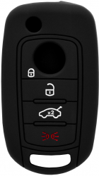 Carcasa de protectie compatibila cu cheie Fiat 500L Silicon 500X Car Key Case H877 Negru 