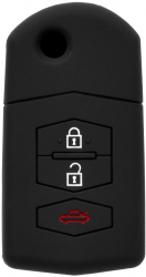 Carcasa de protectie compatibila cu cheie Mazda 2 Silicon 3 5 6 CX7 Car Key Case H723 Negru 