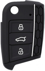 Carcasa de protectie compatibila cu cheie VW Polo Silicon Jetta 4 T-Roc/Skoda/Seat H233 Alba 