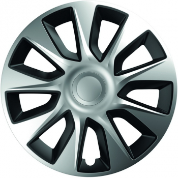 Set capace roti 17 silver&black stratos 4buc 