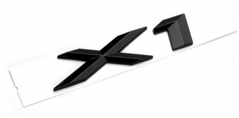 Sticker emblema 3D auto BMW scris X1 negru 