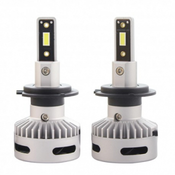 Set 2 LED-uri Auto Techstar® X7 H7 60w 6000 Lumeni 6500K AUTO 12-24 Volti CSP Canbus Miez Cupru Rad 