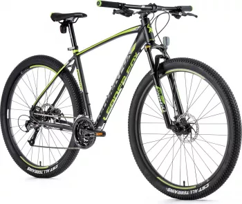 MTB 29 inch Leader Fox Esent cadru 18 inch 21 viteze furca Zoom schimbatoare Shimano negru mat-verde 