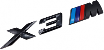 Emblema X3M spate portbagaj BMW negru 