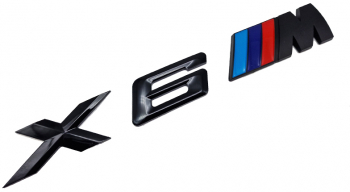 Emblema X6M spate portbagaj BMW negru 