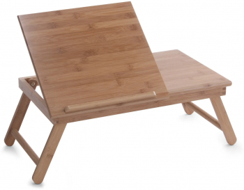 Masa servire pat Zeller cu suport carte sau tableta bambus 55 x 33 x 21 5 cm 