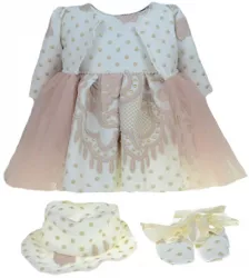 Set 4 piese pentru fete Mini Junior 03-ROC-3-6-luni-68-cm Alb 
