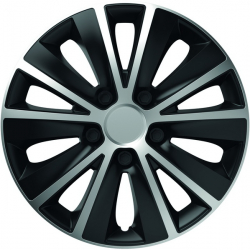Set capace roti 16 silver&black rapide 4buc 