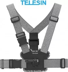 Ham Pentru Piept Telesin Cu Montaj Dublu - Compatibil GoPro DJI Osmo Action 