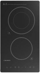 Plita ceramica incorporabila Crown VCP 32D 2 zone de gatire touch screen 3000W neagra 