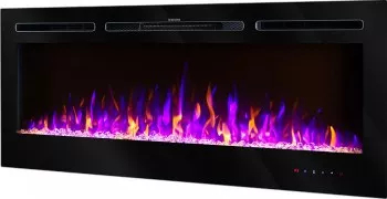 Semineu Electric Hermes - Art Flame - 544 x 140 x 1280 mm - 1500W - Telecomanda - Flacara Multicolora 