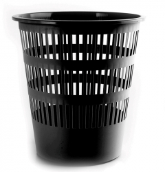 Cos pentru hartii 12 l perforat plastic negru 