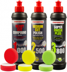Set pasta polish 3 pasi Menzerna 250ml + bureti 75mm SW-11673 