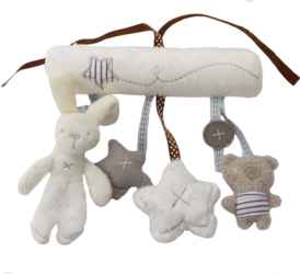 Zornaitoare de plus patut si carucior 7Toys 
