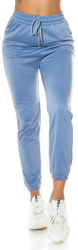 Pantaloni Trening Dama Myra cu siret in talie Bumbac Bleu L-XL 