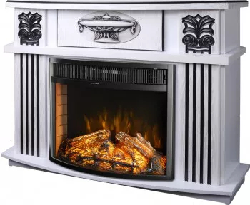 Semineu Electric Roma Mini White si Ararat - Art Flame - 974 x 318 x 1200 mm - 1950W - Display manual - Telecomanda 