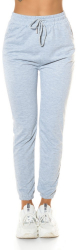 Pantaloni Trening Dama Myra cu siret in talie Bumbac Gri deschis L-XL 