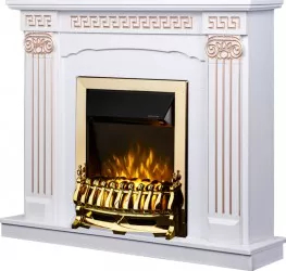 Semineu Electric Calisto si Galileo Gold- Art Flame - 1020 x 300 x 1100 mm - 2000W - Termostat - Telecomanda 