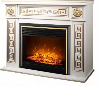 Semineu Electric Versailles Gold Maxi si Richi - Art Flame - 1010 x 330 x 1400 mm - 1950W - Display manual - Telecomanda 