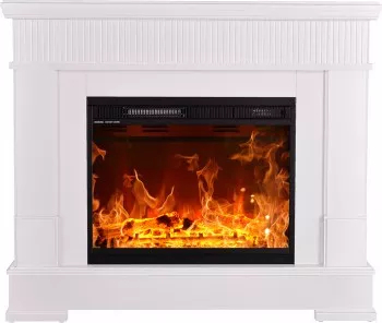 Semineu Electric Ideal White si Lorance - Art Flame - 882 x 275 x 1045 mm - 1500W - Flacara Multicolora- Telecomanda 