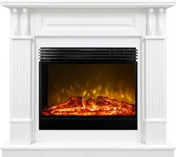 Semineu Electric Verona White si Mirabella - Art Flame - 1000 x 300 x 1034 mm - 1950W - Display manual - Telecomanda 