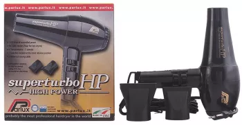Uscator profesional de par Parlux Superturbo HP 2400 2400W 4 trepte de temperatura si 2 viteze Negru 