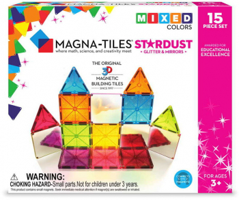 Magna-Tiles Stardust cu sclipici si oglinzi 15 piese 7Toys