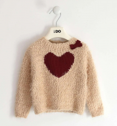 Pulover Heart pentru fete - 122 6-7 ani 