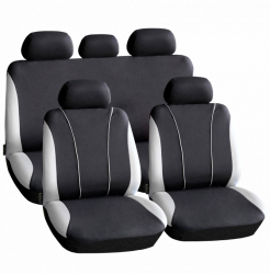 Set huse scaun auto ieftine Universale 9 piese model V-Style - GRI 