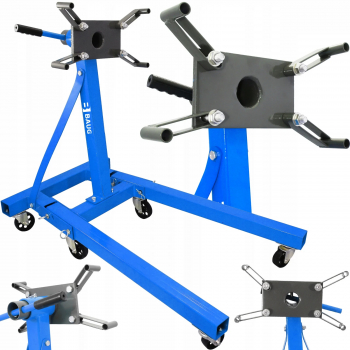 Carucior stand suport motor 900kg rotativ 360° pliabil cu 6 roti B3208 