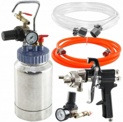 Pistol vopsit cu rezervor vas sub presiune 2L furtun 2m V81340 