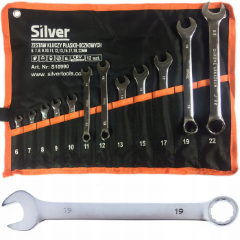 Set 12 chei fixe combinate 6-22mm 12bucati piese Chrome-Vanadium Cr-V S10990 