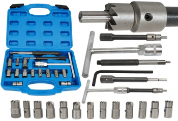 Trusa freze pentru injectoare 17piese curatat reconditionat orificiu scaun S11612 