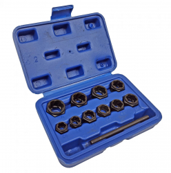 Trusa set chei 9-19mm extragere suruburi piulite deteriorate 11 piese S10752-1 