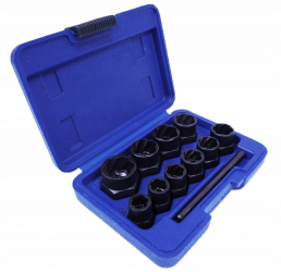 Trusa set chei 9-19mm extragere suruburi piulite deteriorate 11 piese S10753 