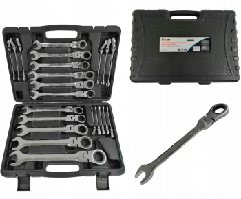 Trusa set chei combinate cu clichet articulate 6-32mm 22piese cap flexibil SK-022-02