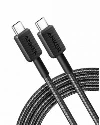Cablu Anker 322 USB-C la USB-C 60W 1.8 metri Negru 