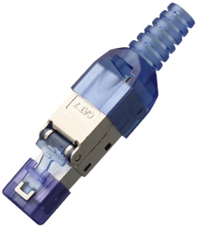 Conector Rj45 Cat. 7 STP Tool-less Modular Albastru 