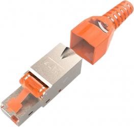 Conector Rj45 Cat. 7 STP Tool-less Modular Portocaliu 