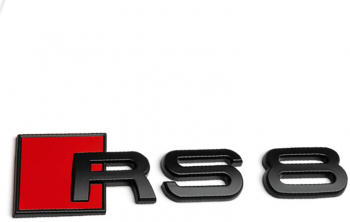 Emblema RS8 Audi Sline negru 