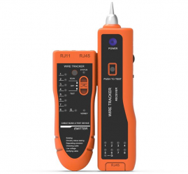 Tester de retea RJ45 cu cable Tracker casti Portocaliu 