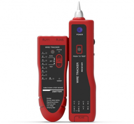 Tester de retea RJ45 cu cable Tracker casti Rosu 