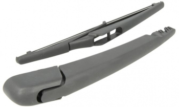 Set Brat stergator luneta capac si lamela stergator compatibil RENAULT MEGANE II MK2 HATCHBACK 01.2003 - 12.2008 negru 