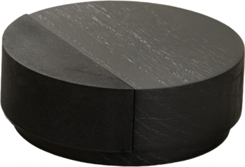 Opritor pentru usa Puk finisaj frasin negru mat lacuit 65x24 mm 