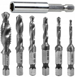 Set 6 burghie autofiletante cu filet filetare M3-M10 V86231 