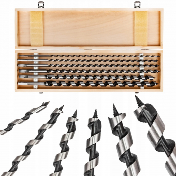 Set 6 burghie lemn 6-18mm lungi 460mm S10472 