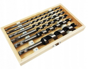 Set 6 burghie lemn 6-25mm lungi 230mm S10471 