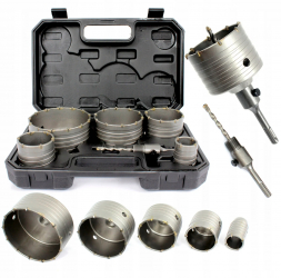 Set 6 piese carote cu vidie pentru beton 40-125mm cu adaptor SDS+ S10330