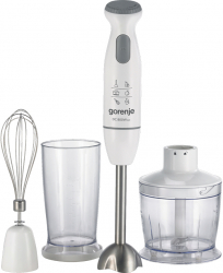 Blender de mana Gorenje HBC 804QW 800W Motor DC Tel si bol pentru amestecare 0.5 l Bol pentru maruntit 0.8 Kg Alb