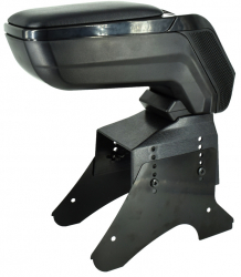 Cotiera Auto Universala din Imitatie Piele Neagra Reglabila pe Inaltime si cu 2 Compartimente de Depozitare 